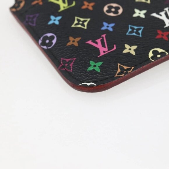 LOUIS VUITTON Multicolor Pochette Cles NM Coin Purse Black M60279 Auth 145060V - Picture 9 of 16